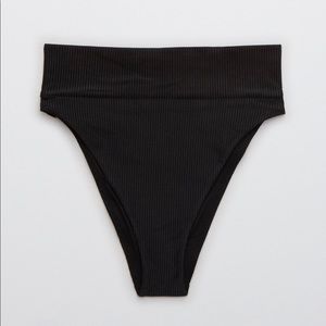 Aerie high cut ribbed bikini bottoms
